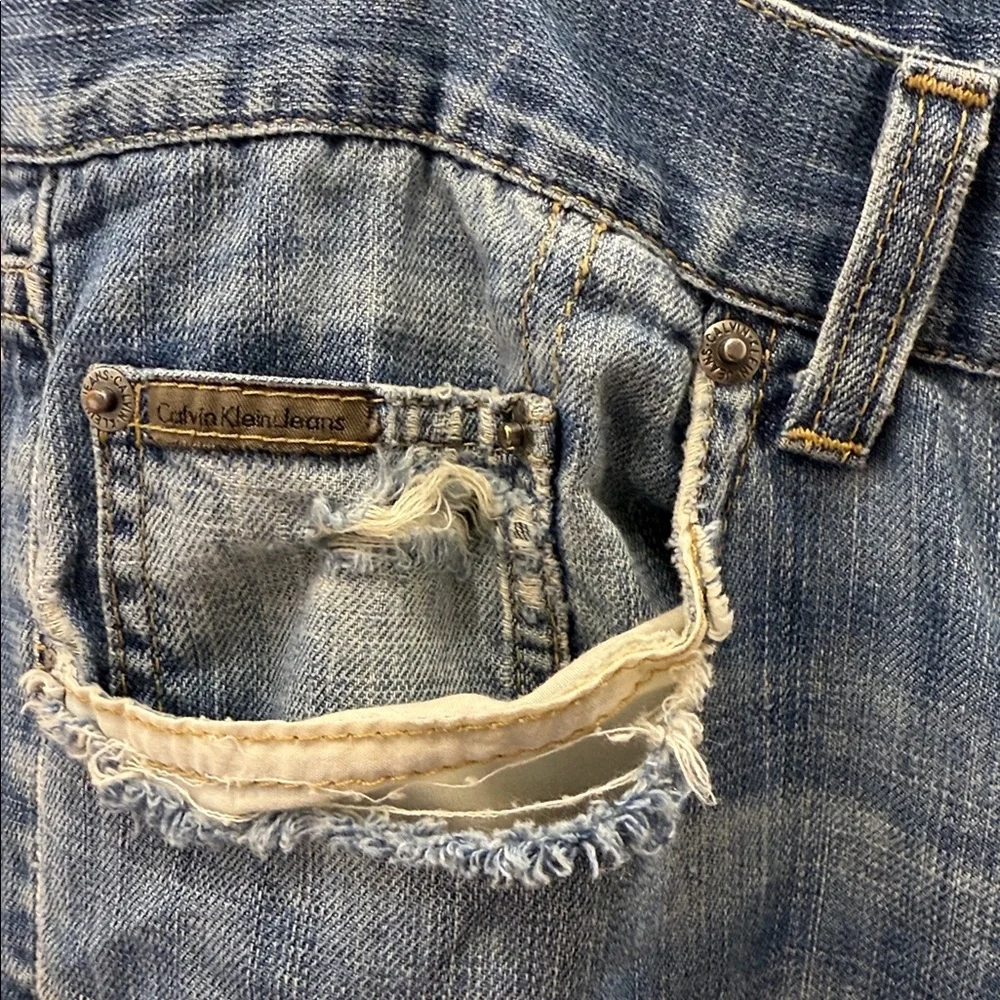 396.  Calvin Klein Classic Blue Jeans size 36 - Picture 2 of 6